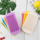 Heart-shaped checkered chocolate ice cube fondant cake silicone mold food safety grade candy jelly Baking mold