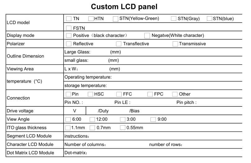 Custom LCD