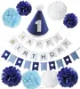 UMISS PAPER Tissue Pom Poms, Letter Banner, for 1st Birthday Party Decoration, Baby Shower Factory Supplies OEM