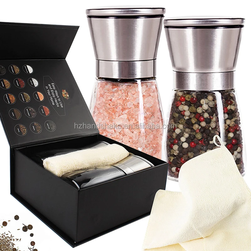  Salt And Pepper Grinder Set - Herb / Pepper Grinder