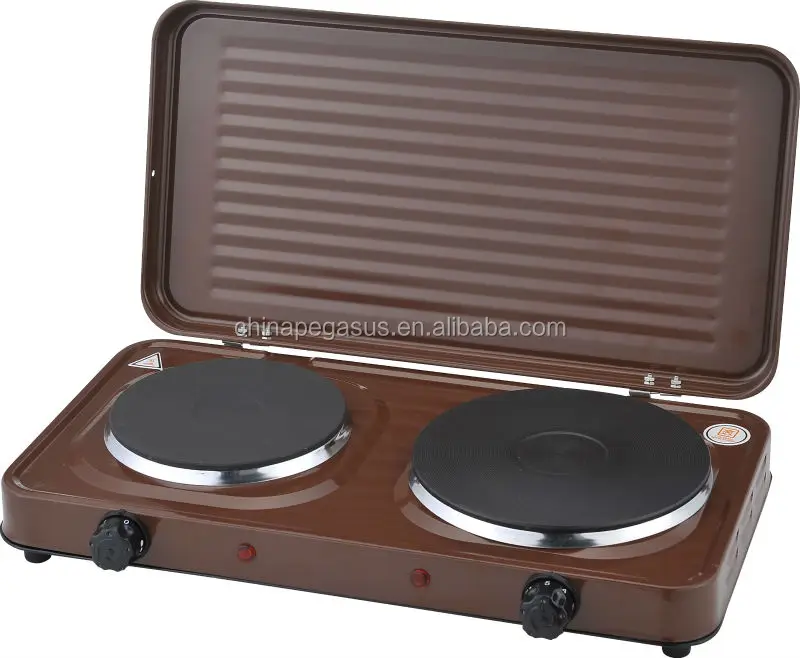 electric stove top burner with cover