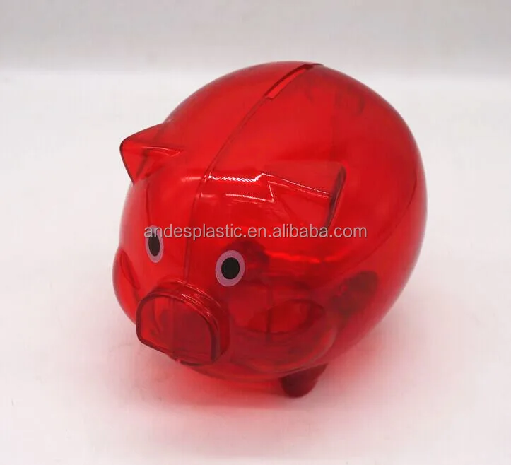 Pig plastic piggy bank,plastic coin bank,plastic money box