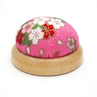 Needle Free Shipping Needle Wooden Base Pin Cushion Handmade DIY Handcraft Tool For Sewing Needlework KJ85