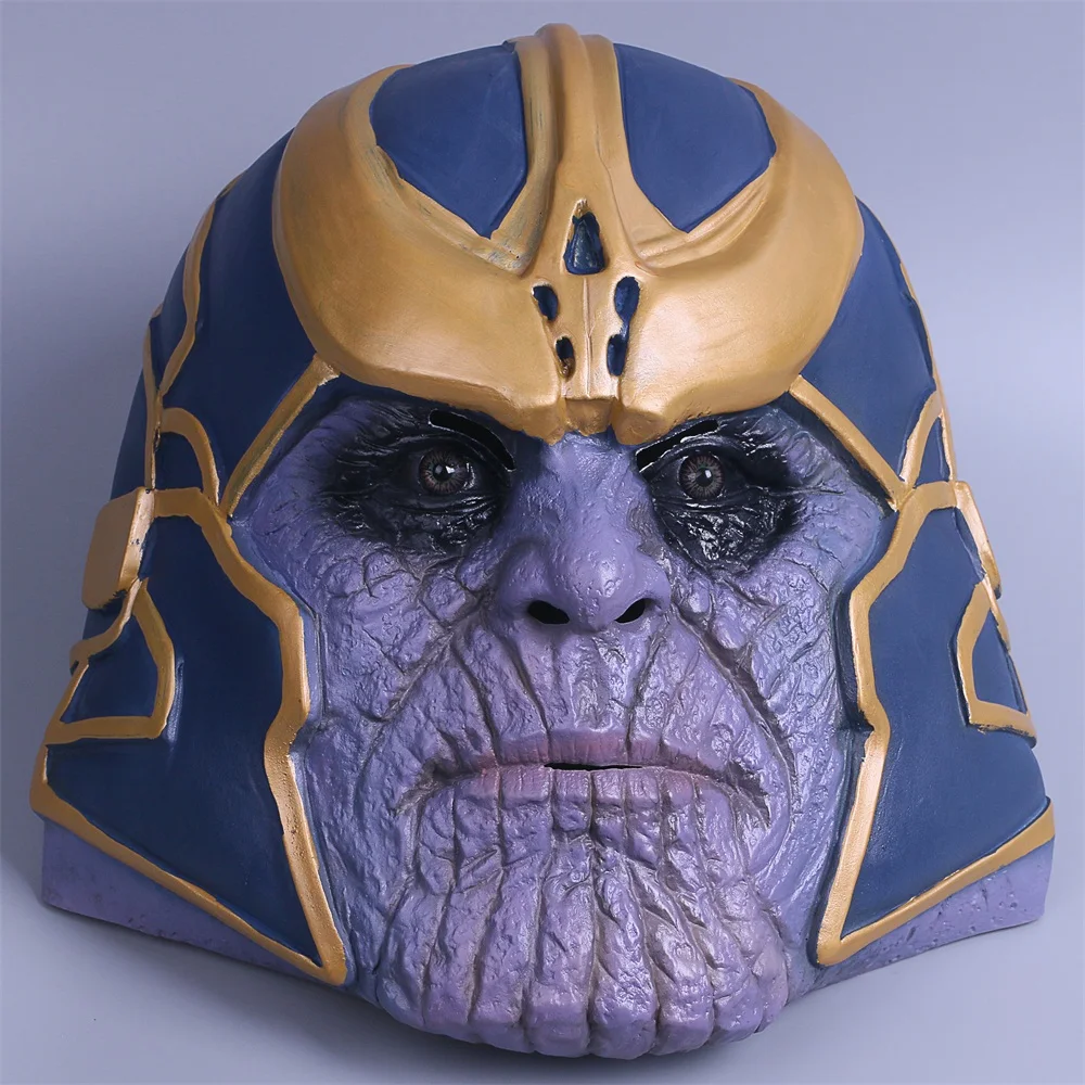 Avengers Infinity War Cosplay Thanos Mask Infinity Gauntlet Thanos Gloves Latex 5