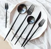 High Quality Black Matte Cutlery Stainless Steel Flatware Tableware for hotel restaurant knife fork spoon
