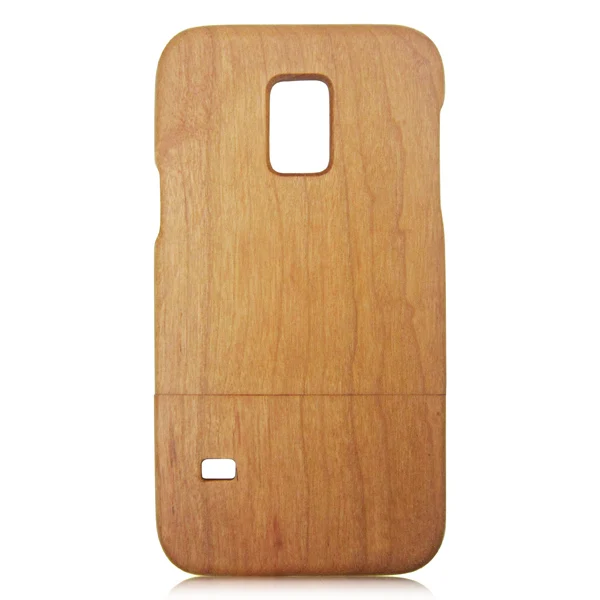 

Wooden mobile phone case,cherry wood two parts shell for Samsung S5 mini protective back cover, Light brown