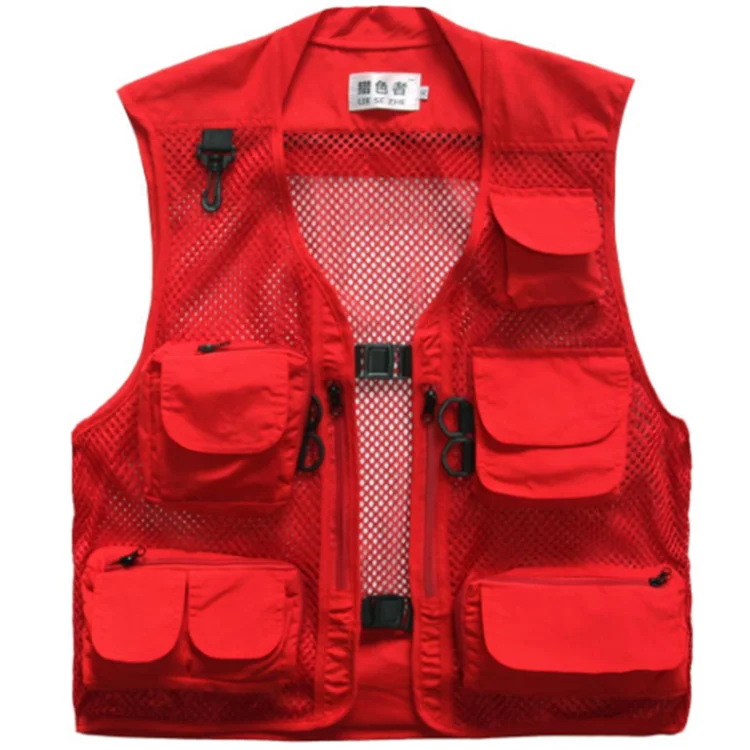 Colorful Fashion Breathable Fishing Men Mesh Vest with Many Pockets, Red;black;green;khaki;blue;purple
Colorful Fashion Breathable Fishing Men Mesh Vest with Many Pockets, Red;black;green;khaki;blue;purple