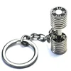 Large Dumbbell Stainless Steel Keychain Sports Fitness Personalized Key Chains