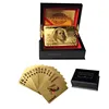 wooden box gold playing cards for promotion