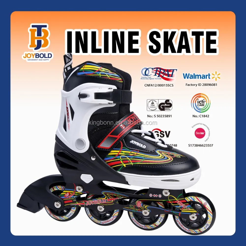 joybold semi-soft inline speed skates with high respond pu