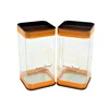 Most popular square pvc clear plastic metal packaging jar with lid