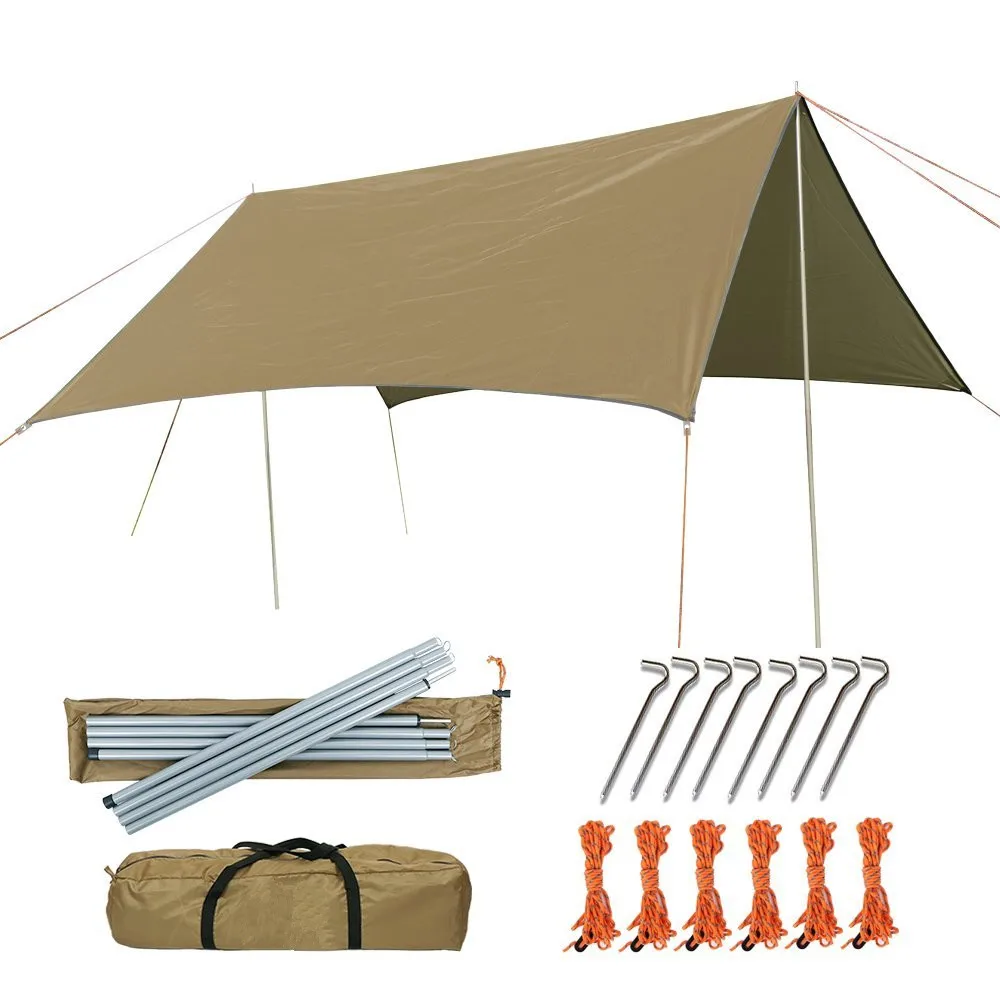 Woqi Lightweight Hammock Rain Fly Waterproof Durable Portable Compact Camping Tarp Shelter camping gear, Green/dark green/ blue/grey
Woqi Lightweight Hammock Rain Fly Waterproof Durable Portable Compact Camping Tarp Shelter camping gear, Green/dark green/ blue/grey