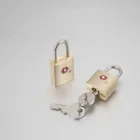 TSA 007 small brass luggage padlock TSA key lock
