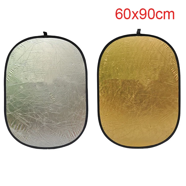 60X90cm 2 in 1 Light Mulit Collapsible Disc Photography Reflector Photo Studio Accessories for flash light SilverGold (24).jpg