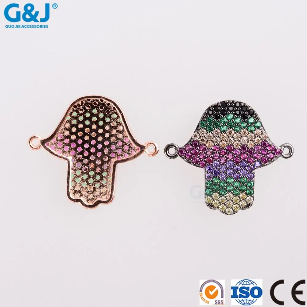 Guojie brand wholesale pave colorful angel cubic zirconia charm pendant for jewelry making pendant