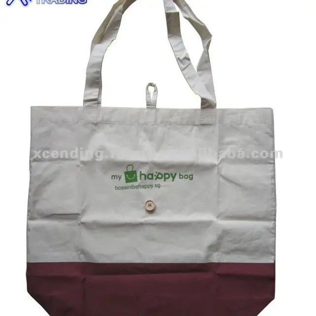 singapore customized foldable canvas bag cotton bag
