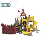 Private ship outdoor playground children park equipment large slide for kids