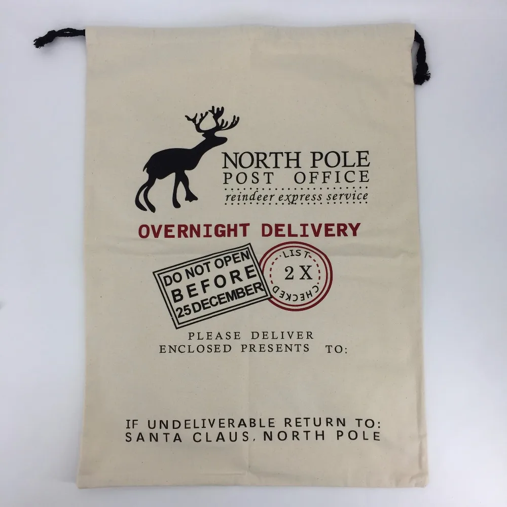 sacks gift bags for christmas presents deer pattern design
