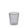 Pyrex glass espresso cup faceted double wall 100ml