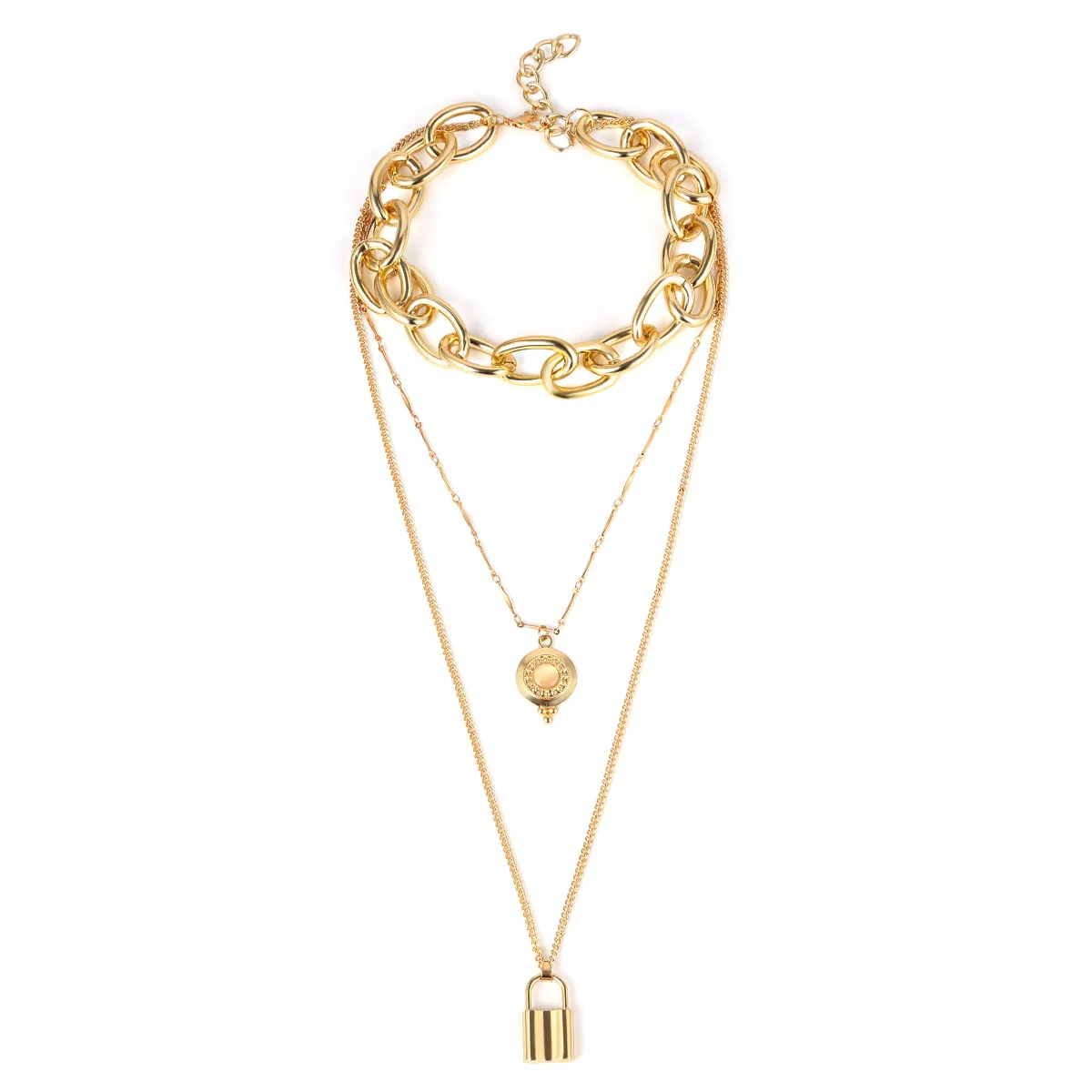2019 new big chunky gold chain necklace shell charm pendant necklace fashion women gold layered necklace gifts, Picture
2019 new big chunky gold chain necklace shell charm pendant necklace fashion women gold layered necklace gifts, Picture