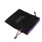 Custom Logo Printed Jewelry Packaging Bag Drawstring Velvet Pouch Satin