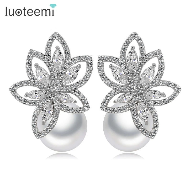 LUOTEEMI New Arrival European and American Love High Quality Material Charming Fashion CZ Pearl Earring for Women Girls
LUOTEEMI New Arrival European and American Love High Quality Material Charming Fashion CZ Pearl Earring for Women Girls