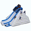Giant Lake Extreme inflatable glacier slide/ Floating Water Inflatable Rock Climbing Wall and Slide for sale