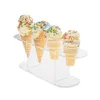 Deluxe 4 Ice Cream Cone Clear acrylic food display stand