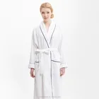 hangzhou brand name clothing white single layer microfiber bathrobe special dress for women