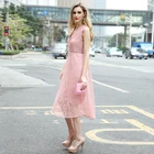 2018 Fashion Casual Lace Crochet ladies evening party dress