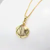 hawaiian beach seashell jewelry gold scallop necklace