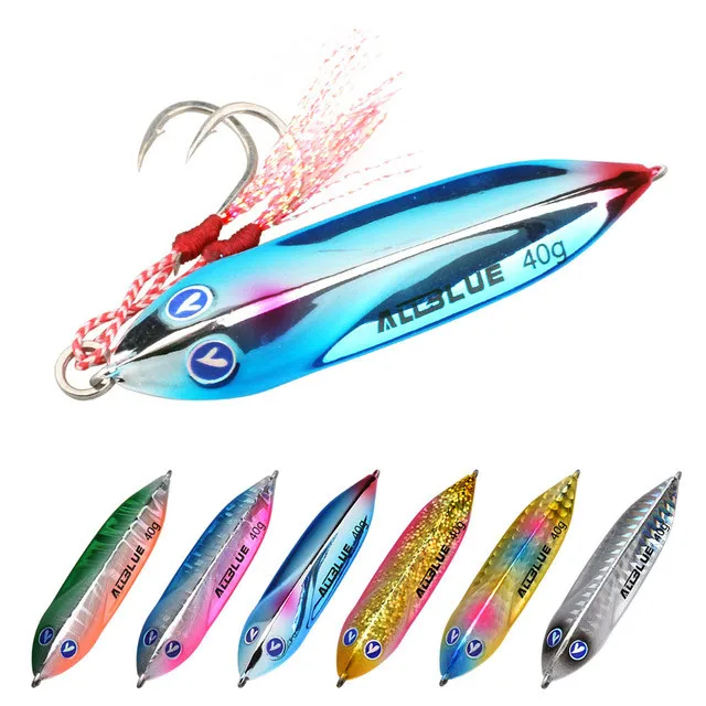 ALLBLUE 25g 40g 60g SEABLUE Double Hook Slow VIB Sea Fishing Metal Lures Jig, 8 colors
ALLBLUE 25g 40g 60g SEABLUE Double Hook Slow VIB Sea Fishing Metal Lures Jig, 8 colors