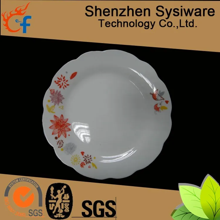 Wholesale ceramic porcelain 7.5' round fruit plate cake plate with circular decal-015 22.jpg