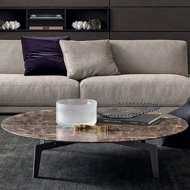 Living room furniture GLT001 italian luxury marble coffee table set