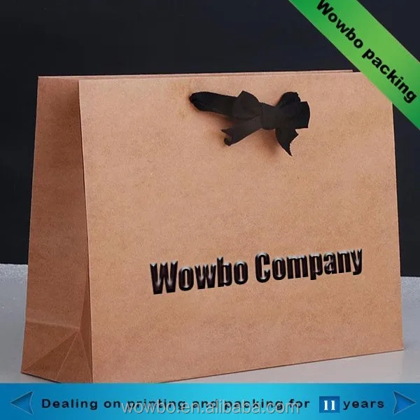 brown kraft paper bag for clothes, garment packaging bag