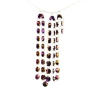 Hot Sales 14mm shine purple lighting chandelier crystal glass octagon bead chain strands garland for wedding decoration