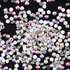 Wholesale Silver Color Transparent glass 3D Glitter Decorative Flat Nail Crystal Rhinestone Nail Supplies for Nail Art