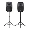 Portable plastic cabinet 15-Inch professional mobile bluetooth speaker system with microphone