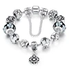 Amazon Best Selling Bracelet Qings 925 Sterling Silver Plated Cherry Blossom Bracelets