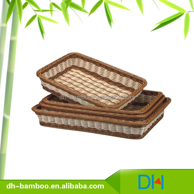 woven wicker plastic baskets