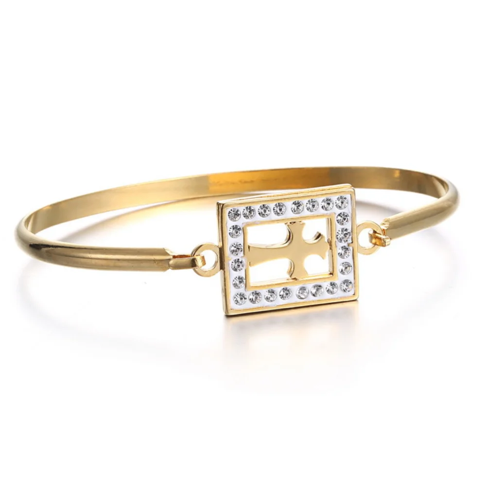 Stainless Steel Jewelry Manufacture Wholesale Good Luck Bracelet Luxury Cross Bracelet SZB044, Silver gold rose color
Stainless Steel Jewelry Manufacture Wholesale Good Luck Bracelet Luxury Cross Bracelet SZB044, Silver gold rose color