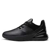 Factory wholesale price PU breathable plus size air cushioned men running shoes sport shoes men sneakers for men