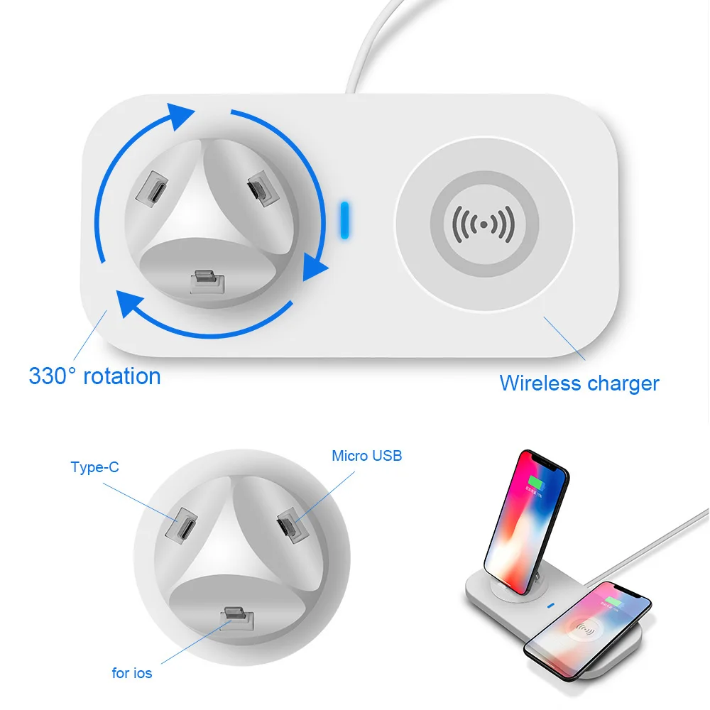 new trending products 2019 for Regent online selling 2 in 1 charging station Wireless Charger for mobile phones