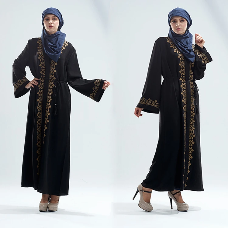 Vestido Musulmán De Lino A La Moda Para Mujer Caftán Abaya De Dubái