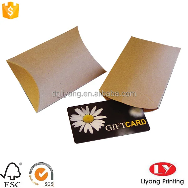 brown kraft paper pillow pack gift packaging box custom print