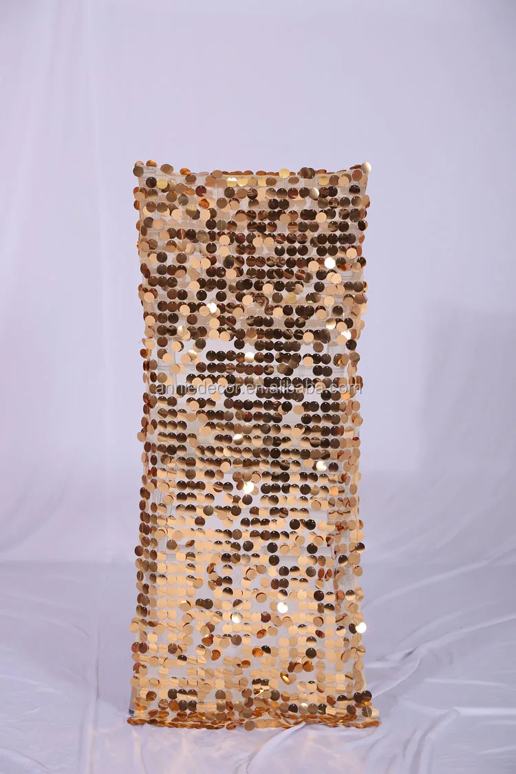 Popular sale gold sequin wedding chair cover