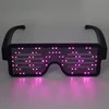 New Arrival Wholesale Rave Party Light Up Message Pattern Display Flashing Led Sunglasses