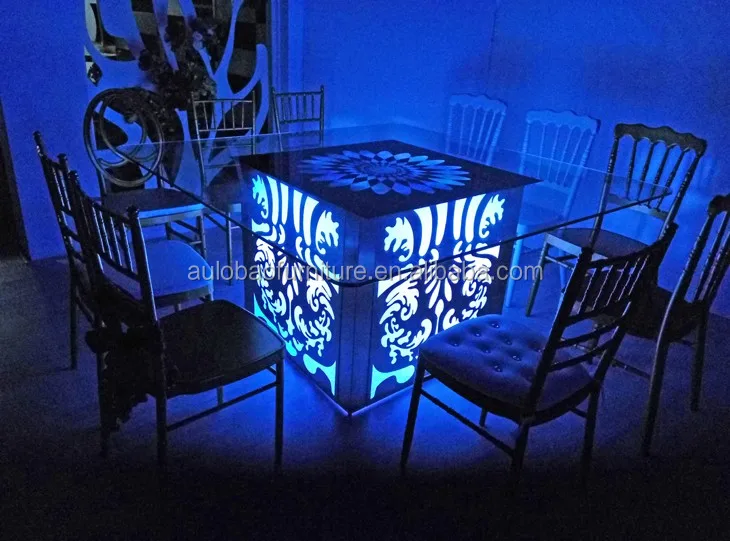 結婚式の家具ステンレススチール長方形デザインガラステーブル仕入れ・メーカー・工場