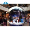Holiday Snowman Pvc Giant Animated Inflatable Snow Globe / Clear Camping Tent / Decoration Snow Globe For Christmas