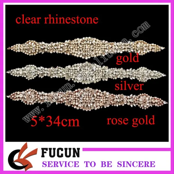 rhinestone appliques sash rose gold.jpg
